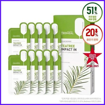 Mediheal Teatree Impact In Balancing Mask Sheet 10 Sheets