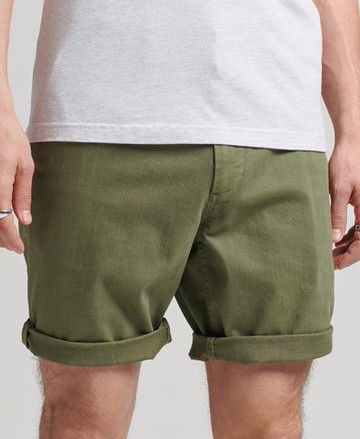 Superdry Men's Vintage Officer Chino Shorts Green Size: 28