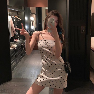 吊帶裙女夏季新款甜美連衣裙氣質顯瘦裙子法式復古chic短裙潮