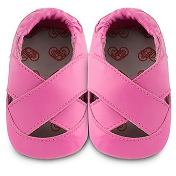 英國 shooshoos 安全無毒真皮手工鞋/學步鞋/嬰兒鞋_桃紅芭蕾舞鞋(公司貨)