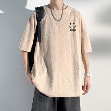 台灣現貨新品 男士短袖T恤民族風日系復古刺繡百搭中式亞麻短袖t恤大尺碼透氣排汗居士男