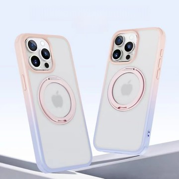 360°旋轉一體支架 磁吸無線充 防摔殼 手機殼 適用蘋果 iPhone 12 13 14 15 Pro Max 保護殼
