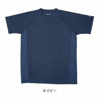 phiten ファイテン RAKUシャツ SPORTS(SMOOTH DRY) 半袖 無地 ネイビー M JG348304