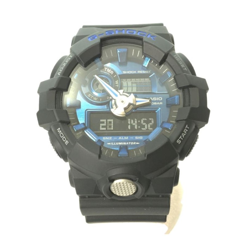 CASIO◆クォーツ腕時計_G-SHOCK/デジアナ/ラバー/BLK/BLK/GBA-900