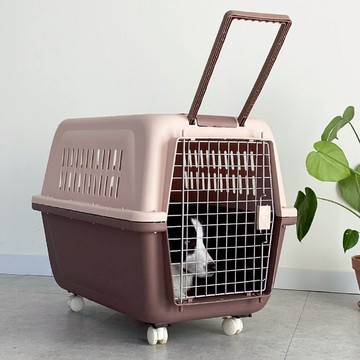 DING DONG PET 行李箱式寵物外出籠  棕色  500(55 x 50 x 63.5cm)  1個