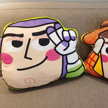 原創巴斯光年胡迪卡通抱枕客廳沙發靠枕腰枕臥室亞麻靠墊簡約動漫