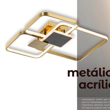 現代風LED56W金屬電鍍壓克力三色變光吸頂燈18-61451