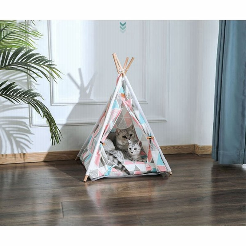 ペット用テント 犬 猫 ペットハウス シンプル おしゃれ 室内 簡単組立ペット用 室内テント ティピーテント ケージ ペットベッド 小型犬 猫 犬 軽量 ペット 通販 Lineポイント最大0 5 Get Lineショッピング