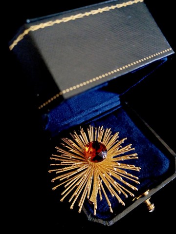 vintage jewelry Sarah cov Golden Mum系列 煙花 別針 胸針