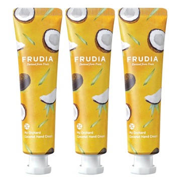 FRUDIA 台灣公司貨 文青果社 輕盈保濕護手霜 椰子  30g  3條