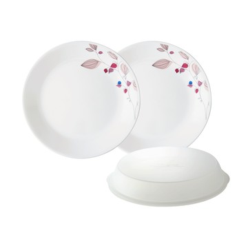 【美國康寧 CORELLE】 嫣紅微風3件式餐盤組-C01