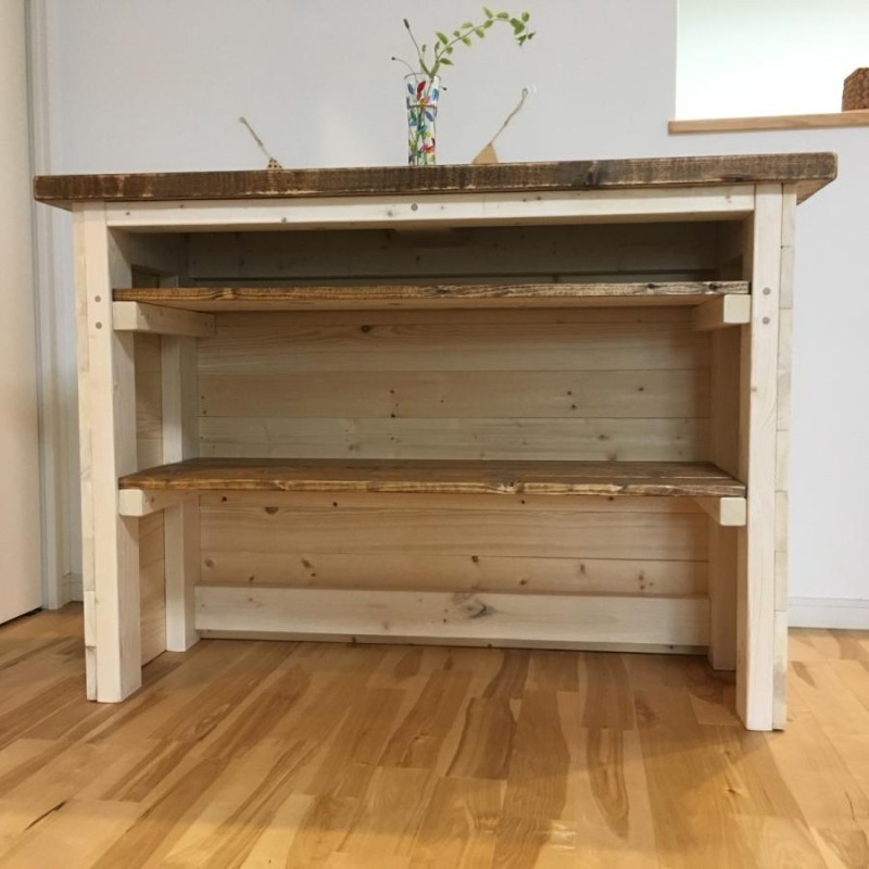 カウンターテーブル ウォールナット バーテーブル レジ台