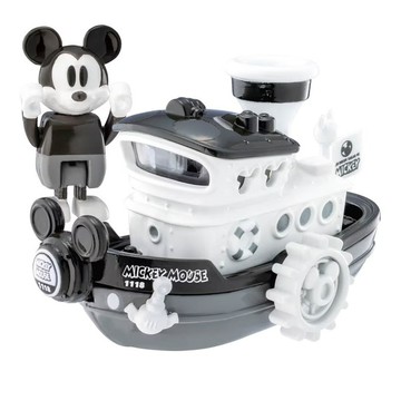 TOMICA 迪士尼 米奇黑白蒸汽船-附人偶