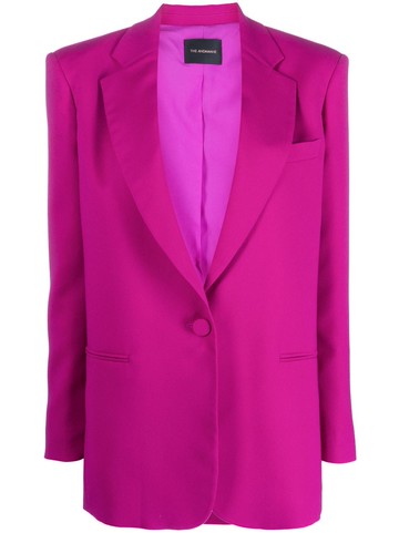 THE ANDAMANE - notched-lapel single-breasted blazer - women - Polyester/Polyester - 42 - Pink
