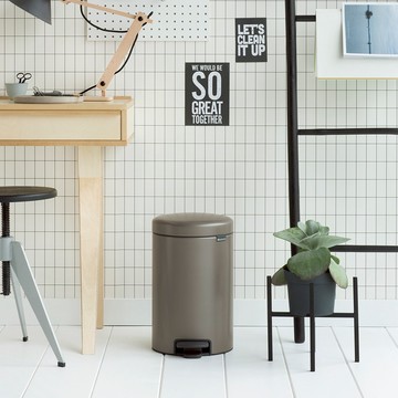 Brabantia NEWICON環保垃圾桶-12L-煤灰褐