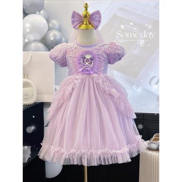 女童連衣裙夏季新款兒童卡通庫洛米裙子洋氣小女孩超仙網紗公主裙