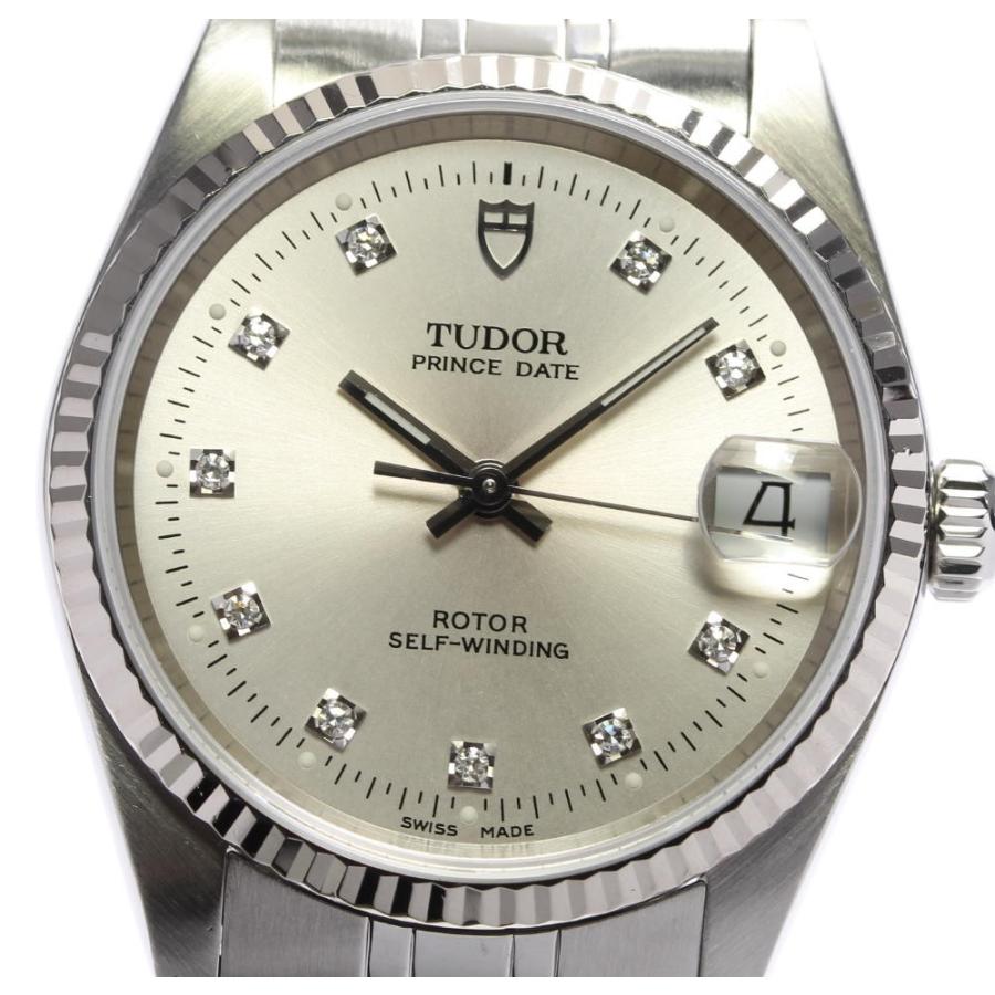 チュードル TUDOR 72033 プリンスデイト cal.2824-2 10Pダイヤ 自動巻き ボーイズ _75352928800日差 -  腕時計(アナログ)