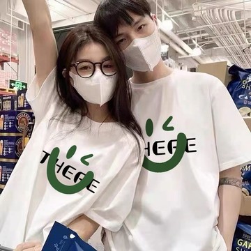 🚀隔日到貨🚀透氣百搭設計感小眾t恤百搭卡通印花情侶衣重磅Tee超萌推薦夏日情侶裝短袖男女美式上衣情侶服大學t短袖情侶裝