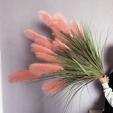 北歐仿真植物蘆葦草狗尾草假花辦公室餐廳綠植櫥窗裝飾擺件洋蔥草 99購物節