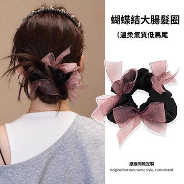 🚀隔日達出 可開統編🔥許我耀眼趙露思許研同款網紗蝴蝶結小腸髮圈女2026年新款馬尾頭繩