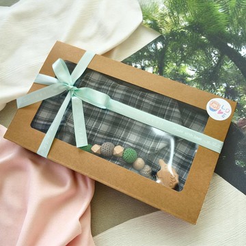 Aunty Apple 新生兒手作禮盒系列  純棉紗布三件組 多款可選