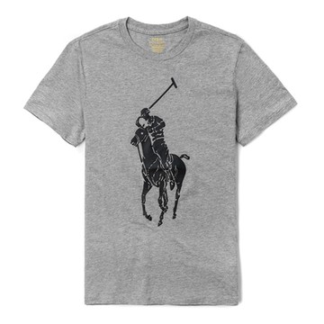 Polo Ralph Lauren 熱銷印刷大馬短袖圖案T恤-灰色