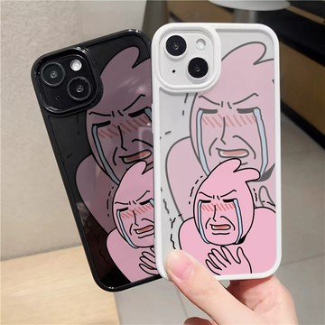 傷心分紅兔子 iPhone16Pro手機殼 亞克力手機殼 蘋果15Pro防摔殼 i14保護殼 i13硬殼 i12保護殼
