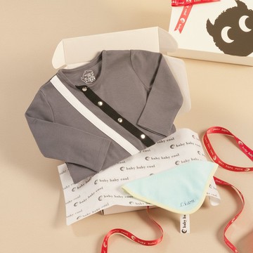 客製化姓名 新生兒禮物 龐畢度系列-斜坡包屁衣 彌月禮