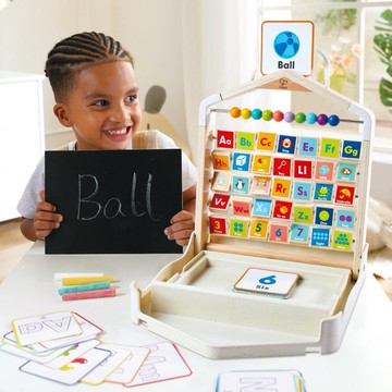【德國Hape】 字母數字啟蒙架｜生日禮物、週歲禮、木製玩具、馬年吉祥、新年快樂、新年禮盒