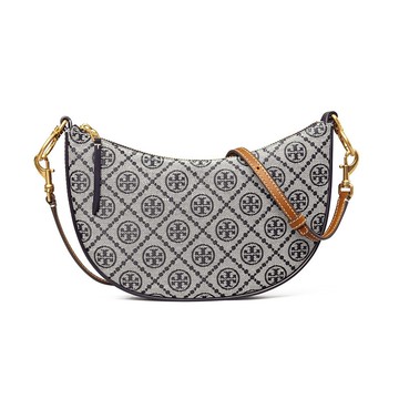 TORY BURCH T MONOGRAM 提花迷你月牙包  79388    ~【 購物節優惠 ★ 菲尼斯 國際精品 3折起 】