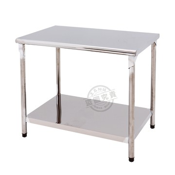 【Abis】豪華升級版二層圓角430不鏽鋼桌/料理桌(60X90CM)-1入