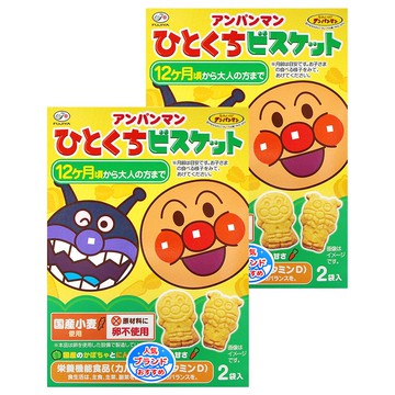 FUJIYA 不二家 麵包超人蔬果餅 適合12個月以上寶寶 日本原裝進口 添加維生素D  72g  2盒