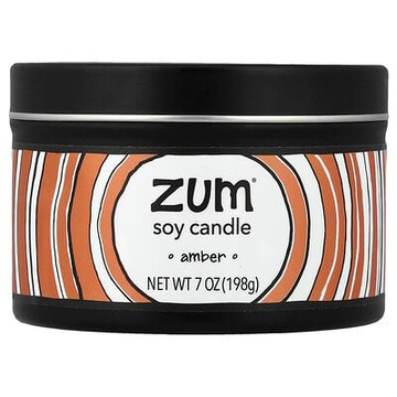 ZUM, Glow，大豆蠟燭，琥珀色，7 盎司（198 克）