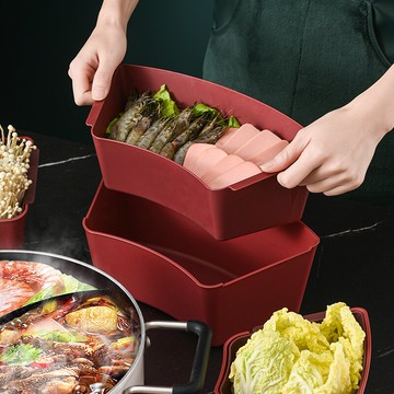 創意吃火鍋備菜盤 裝菜盤子備菜神器家用小盤子套裝瀝水餐盤餐具