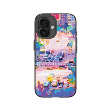 iPhone 16 Clear (相機按鈕) 酷墨灰 - Jop Dong Sa Ni - 流動的霓城