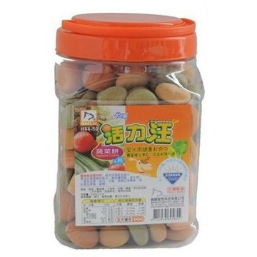 COCO【免運🔥】活力汪蔬菜餅(蔬菜+鈣)500g桶裝/家庭號H44-50全犬種適用/零食/訓練點心/狗狗餅乾活力汪
