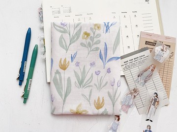 hairmo柔彩花繪手工書衣/書套(筆記本/日記/手帳)