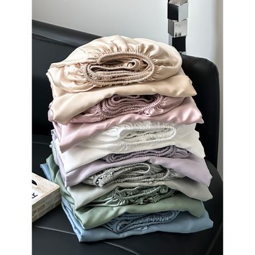 100S天絲床笠單件簡約純色涼感冰絲床罩絲滑裸睡床上床墊套罩夏