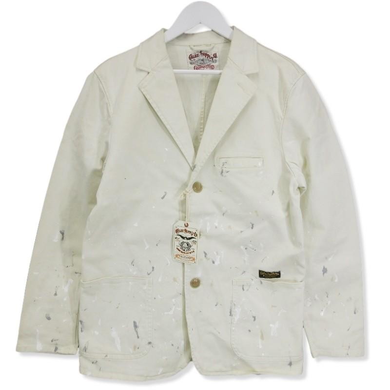 良品 CALEE キャリー USED PAINTING JACKET CL-17SS045 カバーオール ジャケット 加工 ホワイト 白 L タグ付き  メンズ 中古 20011186 | LINEブランドカタログ