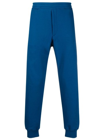 Alexander McQueen - logo-tape cotton track pants - men - Cotton/Polyester/Cotton - XL - Blue