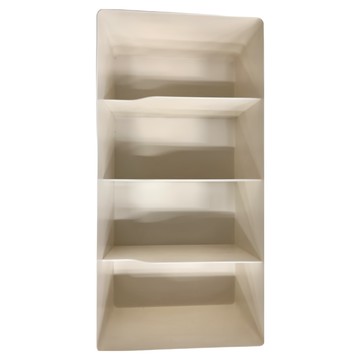 懶角落 寬型衣櫃 可層疊衣物4格收納盒  白色  1個