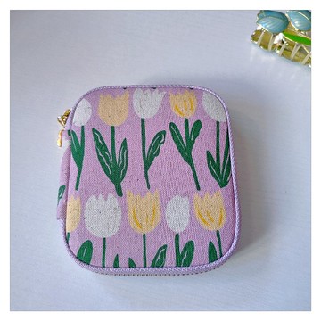 鬱金香手工布藝零錢包小小卡包