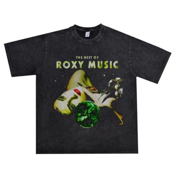 歐美藝術搖滾Roxy Music洛克西音樂樂隊人物水洗做舊T恤寬松男女