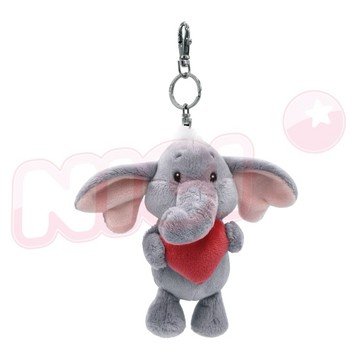 【NICI】92214_葛雷深灰愛心象造型飲料套鑰匙圈