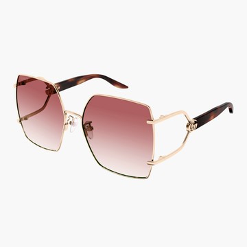 【GUCCI】蝶型金屬太陽眼鏡(GG1564SA-004 FORK系列)