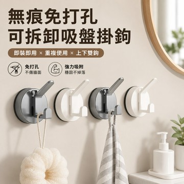 隔日到貨 吸盤掛鈎 免打孔掛鈎 旋轉掛鉤  強力真空壁掛 廚房門後掛鉤 無痕掛鉤 掛勾 浴室掛鉤 門後掛衣架 吸盤掛勾