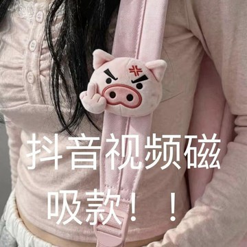 ✨動感 優選✨磁吸 可拆卸手指 可愛左衛門 拽豬毛絨 書包肩帶胸針玩偶掛件玩偶抽象