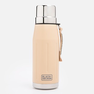 BLACK+DECKER 綠野316不鏽鋼保溫隨行壺 650ml 晨霧奶油