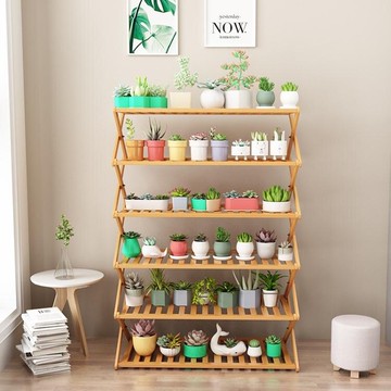 花架 花架子多層室內客廳陽台裝飾楠竹置物架多肉落地面家用花盆架實木