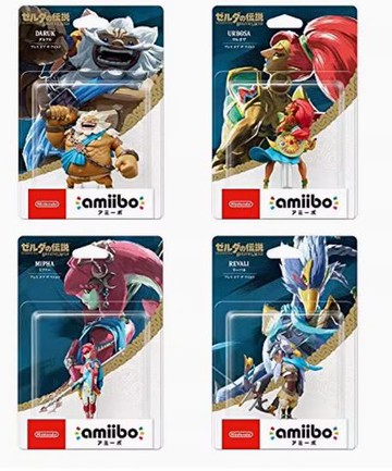 yes99buy電玩  日本正品任天堂塞爾達傳說王國之淚amiibo手辦四英傑4個